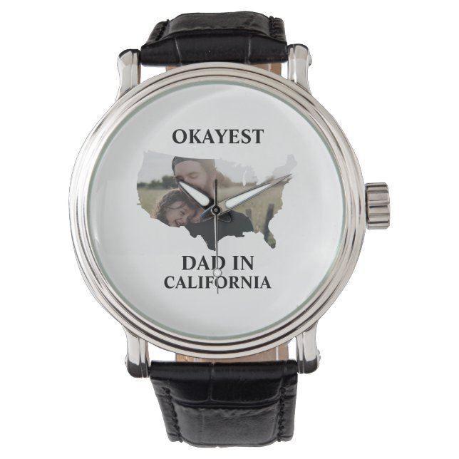 Custom USA Foto Tokest Papa Vathers Tag Armbanduhr (Vorderseite)