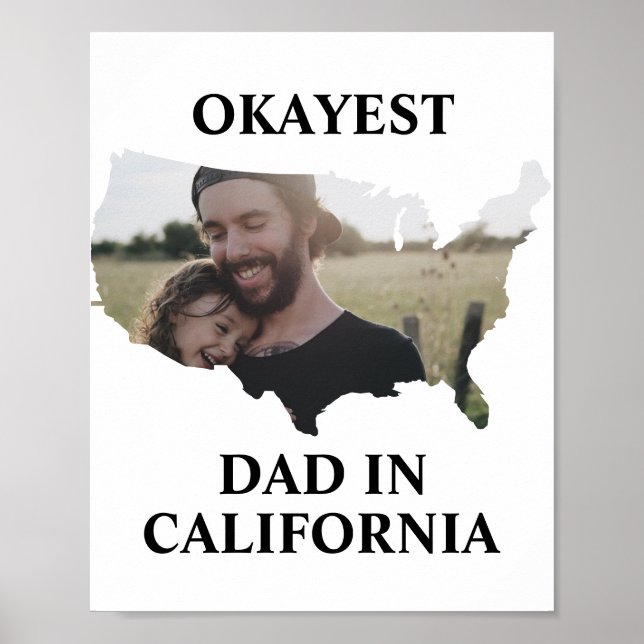 Custom USA Foto Tokest Papa Vathers Tag Poster (Vorne)