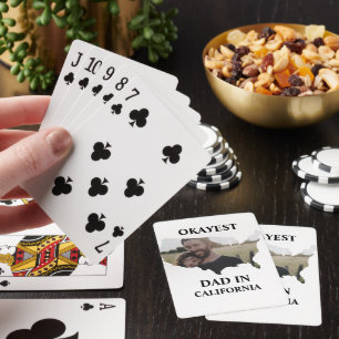 Custom USA Foto Tokest Papa Vathers Tag Spielkarten