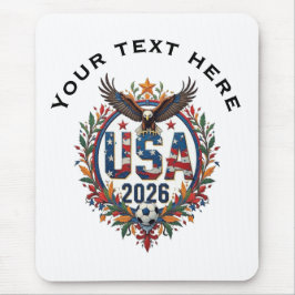 Custom USA National Soccer Team Bald Eagle Logo Mousepad