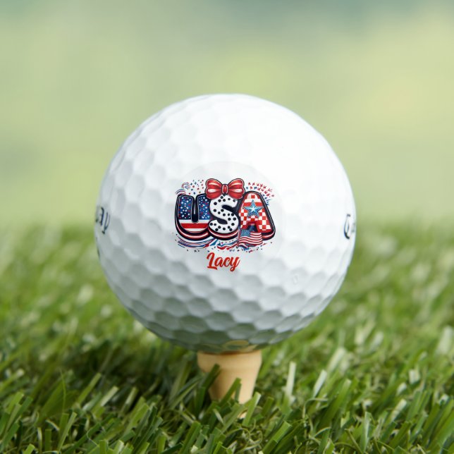 Custom USA Print - Personalisierter feministischer Golfball (Insitu T-Shirt)
