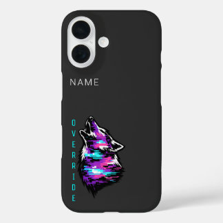 Custom User ID Override Wolf Cyberpunk iPhone 16 C Hülle
