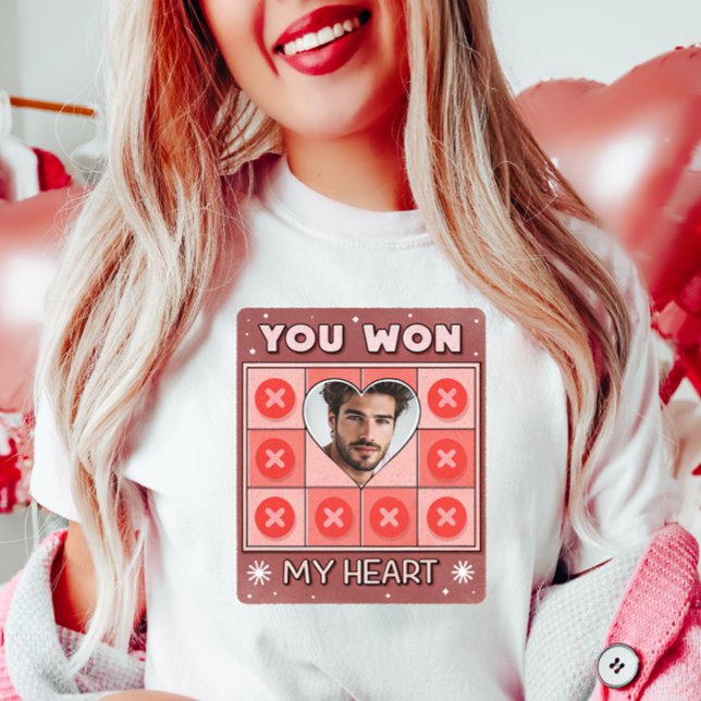 Custom Valentine Foto Liebe Shirt, Tic-Tac-Toe T-Shirt (Von Creator hochgeladen)