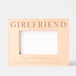 Custom Valentine's Day Girlfriend Name & Date Geätzte Rahmen