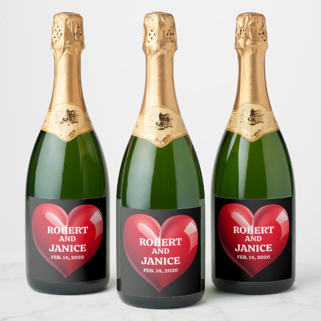 Custom valentines day personalize heart gift (Flaschen)