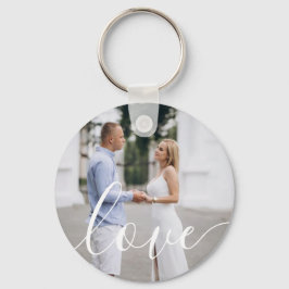 Custom Valentine's Day Photo Love Script Schlüsselanhänger