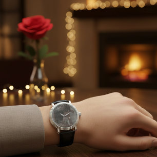 Custom Valentine's Day Romantic Couple Foto Armbanduhr