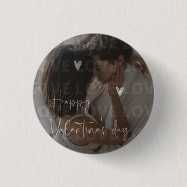 Custom Valentine's Day Romantic Couple Foto Button