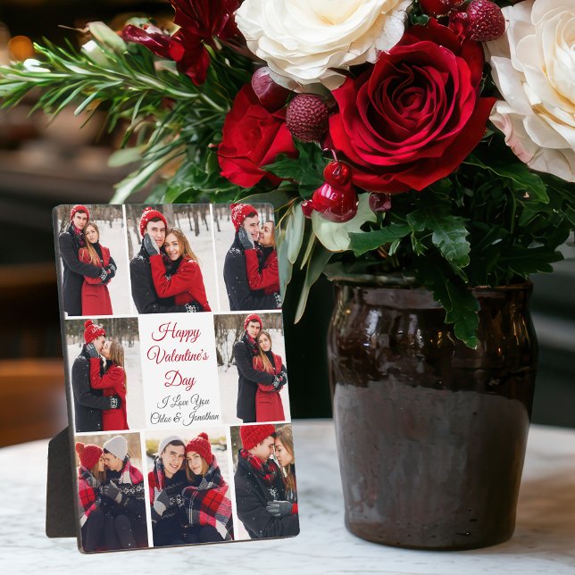 Custom Valentine's Day Romantic Couple Foto Fotoplatte (Von Creator hochgeladen)