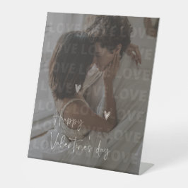 Custom Valentine's Day Romantic Couple Foto Sockelschild
