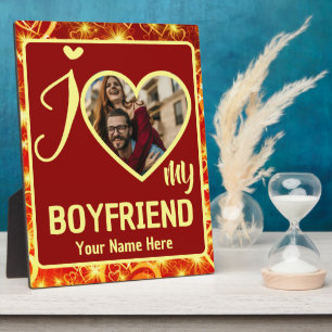 Custom Valentines Herz Foto I Liebe Mein Freund Fotoplatte