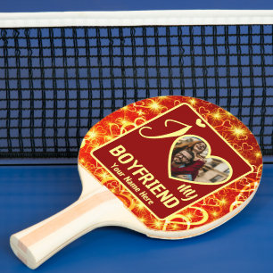 Custom Valentines Herz Foto I Liebe Mein Freund Tischtennis Schläger