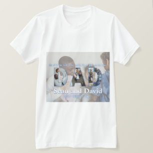 Custom Vatertag Foto Collage Bester Vater je T-Shirt