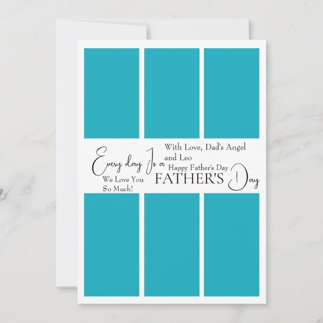 Custom Vatertag Foto Collage Karte (Vorderseite)