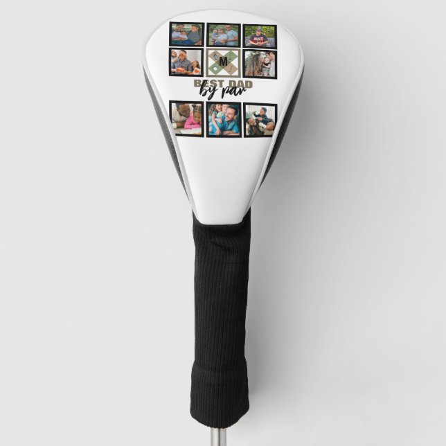 Custom Vathday Best Vater Par 8 FotoCollage Golf Headcover (Vorderseite)