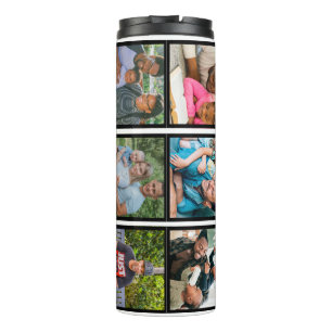 Custom Vathday Best Vater Par 8 FotoCollage Thermosbecher