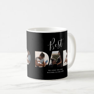 Custom Vathers Day Foto Collage Bester Vater Scrip Kaffeetasse