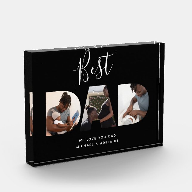 Custom Vathers Day Foto Collage Bester Vater Skrip (Links)