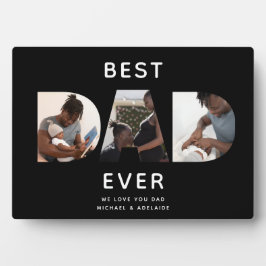 Custom Vathers Day Foto Collage Bester Vater Skrip Fotoplatte
