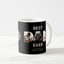 Custom Vathers Day Foto Collage Bester Vater Skrip Kaffeetasse