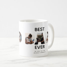 Custom Vathers Day Foto Collage Bester Vater Skrip Kaffeetasse