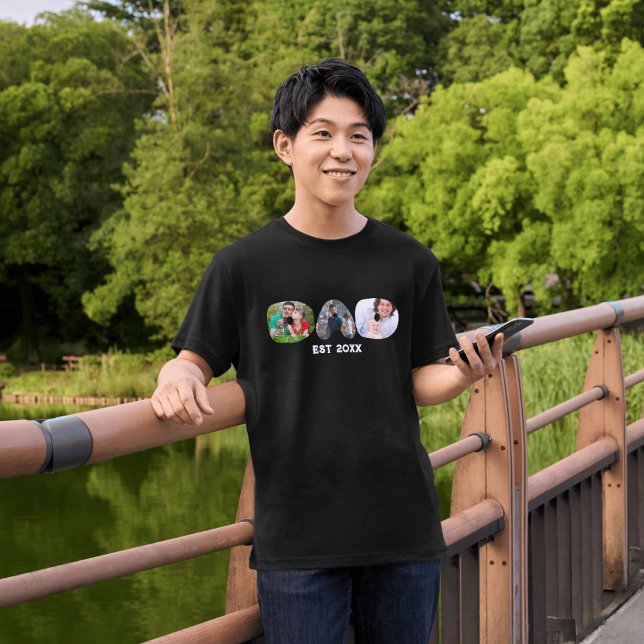 Custom Vathers Day VATER FotoCollage T-Shirt (Von Creator hochgeladen)