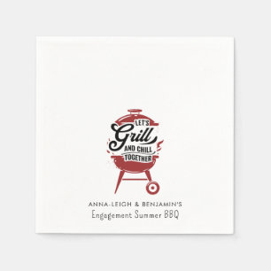 Custom Verlobung Paare GRILLEN Rustic Grill Party Serviette