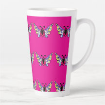 Custom Vibrant Modern Folk Butterfly Art