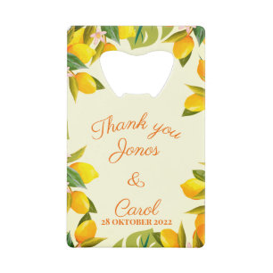 Custom Vielen Dank Hochzeit Aquarellenmonade Geldbeutel Flaschenöffner