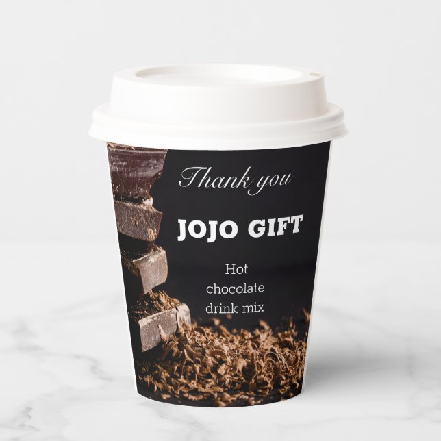 Custom Vielen Dank JOJO GIFT Modernes Design schwa Pappbecher (Vorderseite)