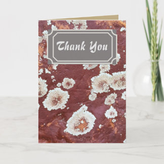 Custom Vielen Dank Nature Red Rock Lichen Card Dankeskarte