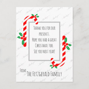 Custom Vielen Dank Weihnachtsfeiertage Postkarte