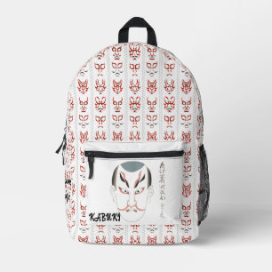 Custom Vintag Aesthetics Japanisch kabuki Art Bedruckter Rucksack