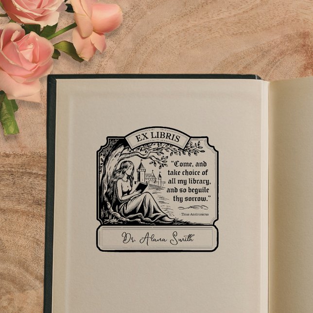 Custom Vintag Ex Libris Elegantes Shakespeare Zita Gummistempel (Von Creator hochgeladen)