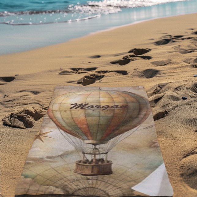 Custom Vintag Hot Air Ballon | Antiquitätenreise Strandtuch (Von Creator hochgeladen)