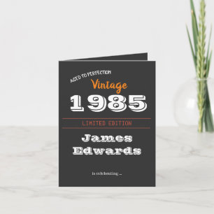 Custom Vintage 1985 Limitierte Auflage Geburtstag Einladung