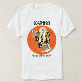 Custom Vintage Aesthetic Japanese Kabuki Orange T-Shirt