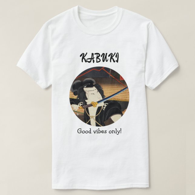 Custom Vintage Aesthetic Japanese Kabuki Theater T-Shirt (Design vorne)
