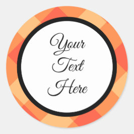 Custom Vintage Christmas Bauernhof Buffalo Karo Runder Aufkleber