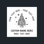 Custom Vintage Hand-drawn Snow Christmas Tree Gummistempel<br><div class="desc">Custom Vintage Hand-drawn Snow Christmas Tree Rubber Stamp.</div>