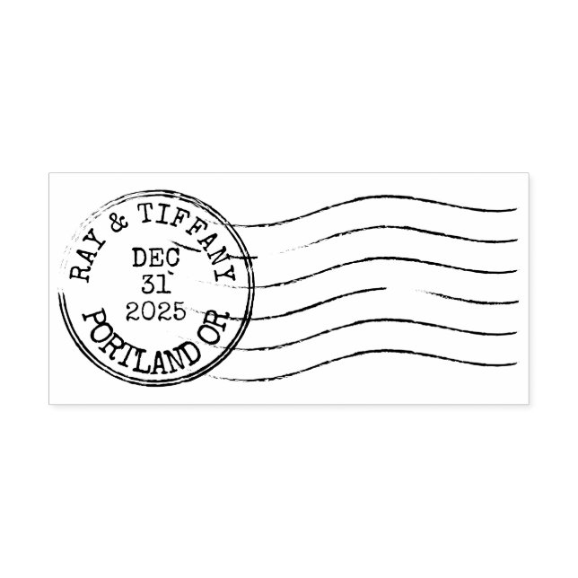 Custom Vintage Letter Postmark Permastempel (Design)