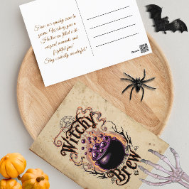 Custom Vintage Niedlich Spooky Script Halloween He Postkarte