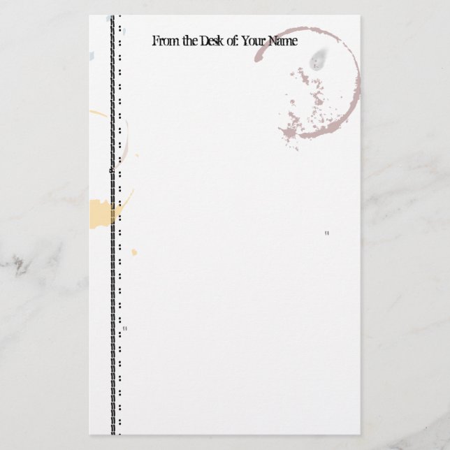 Custom Vintage Schreibart Coffeestain Stationery Briefpapier (Vorderseite)