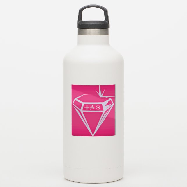 Custom Vinyl Cut Logo Sticker von HAS Jewels (Wassserflasche)