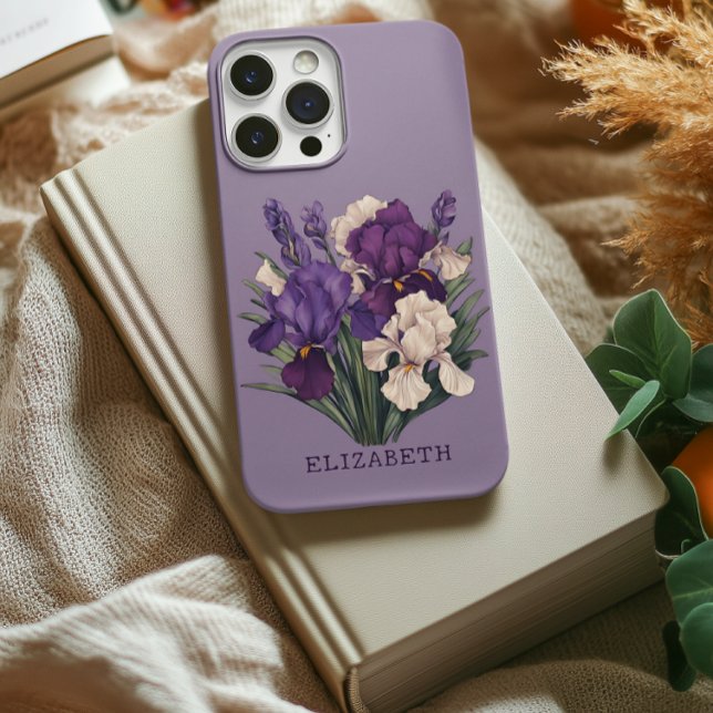 Custom Violet Bouquet Blume Handy Case für sie (floral gift for mom, floral gift for grandma, bridesmaid gift for her, bridal shower gift, mom gift)