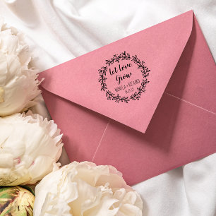 Custom Violet Gelassen Liebe Grow Typografy Hochze Permastempel