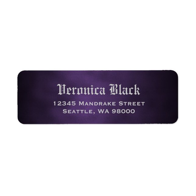 Custom Violet Gothic Ombre Address Labels (Vorne)
