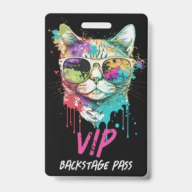 Custom VIP Concert Backstage Pass QR Code ID Ausweis (Vorderseite)
