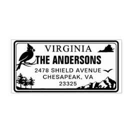 Custom Virginia State License Plate Address  Permastempel