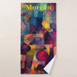 Custom Vivid Abstrakt Geometric Art Badhandtuch Set